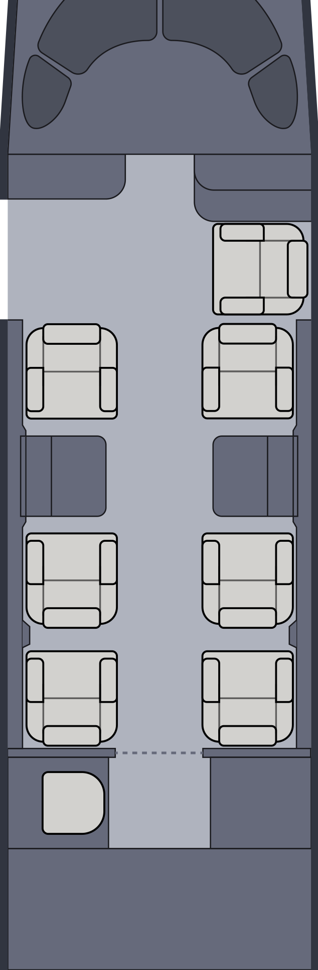 Cessna Citation CJ2+ floorplan mobile